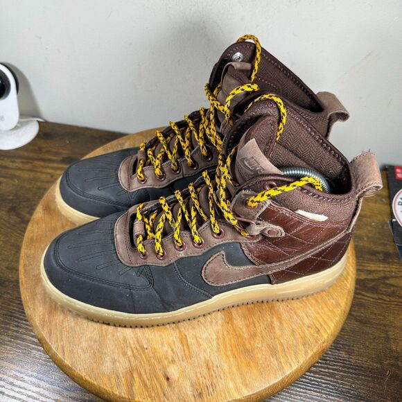 Nike Air Force 1 High Duckboot Field Brown Mens Size 10 Shoes 444745-004 - Picture 3 of 8